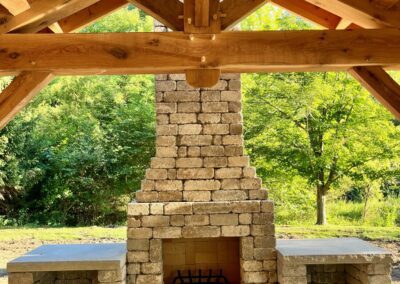 Pavillion Framing & Fireplace